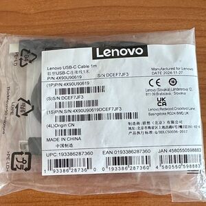 Lenovo Black USB-C Cable